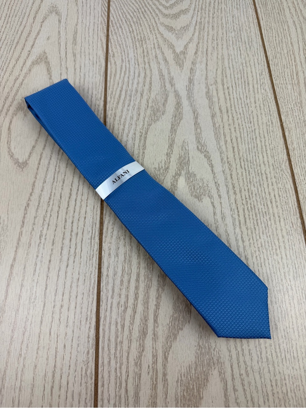 918 Alfani Men's Tie Windhill Solid 409 Denim Blue $55 Polyester